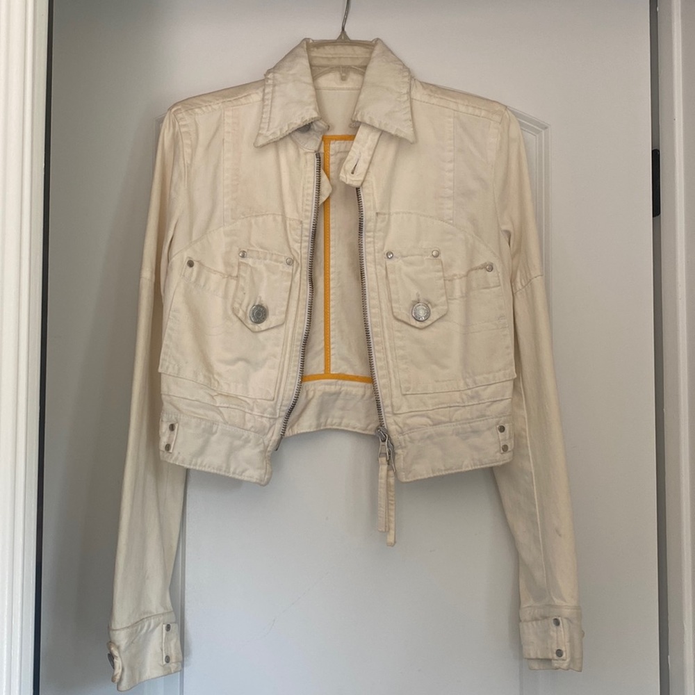 D Squared white Denim jacket - Small